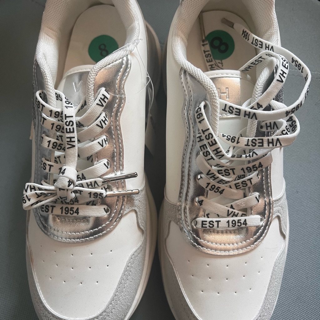 Vintage Havana White And Silver Sneakers